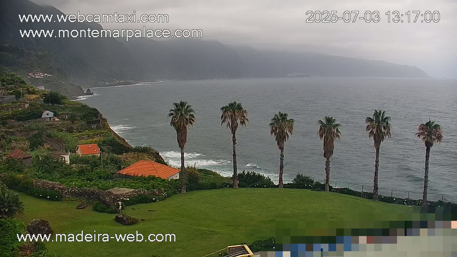 Ponta Delgada Coast  Live Cam from Monte Mar Palace Hotel - Sao Vicente, Madeira, Portugal