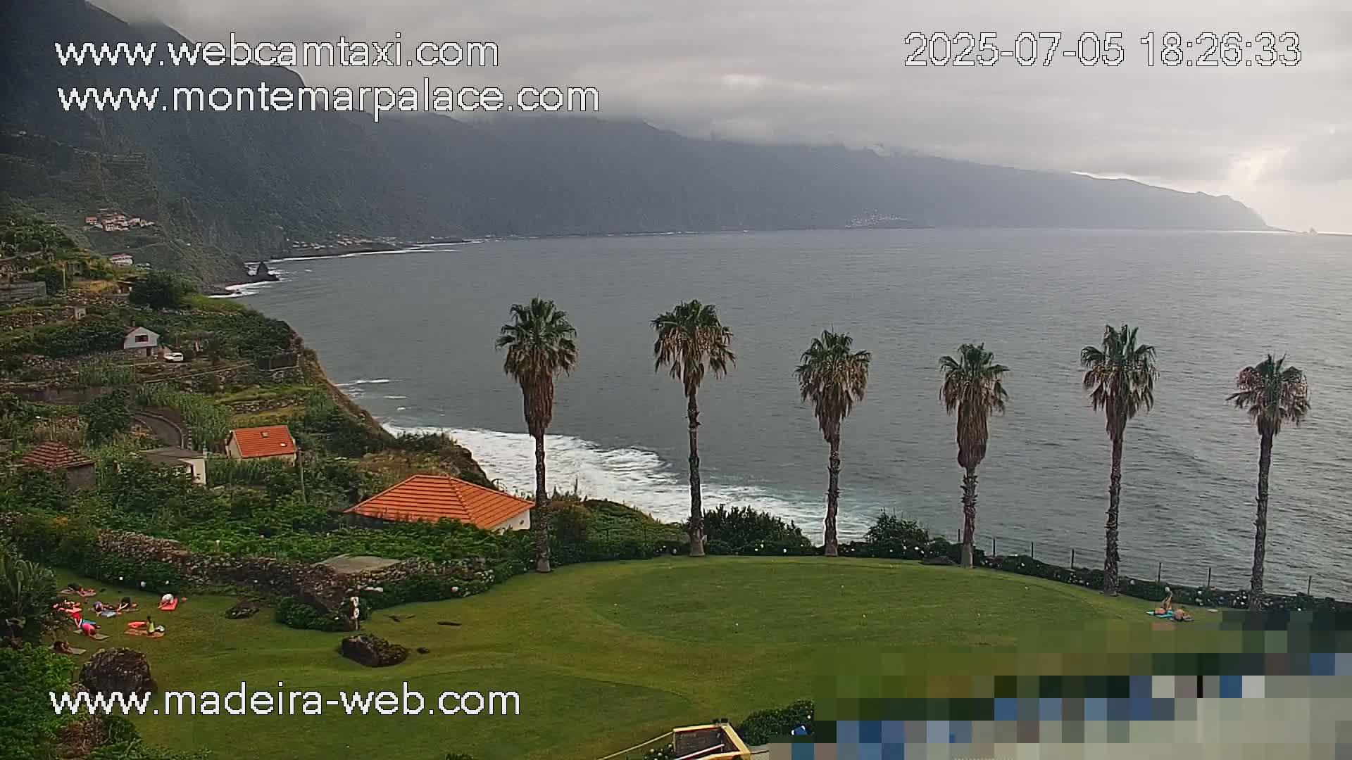 Ponta Delgada Coast  Live Cam from Monte Mar Palace Hotel - Sao Vicente, Madeira, Portugal
