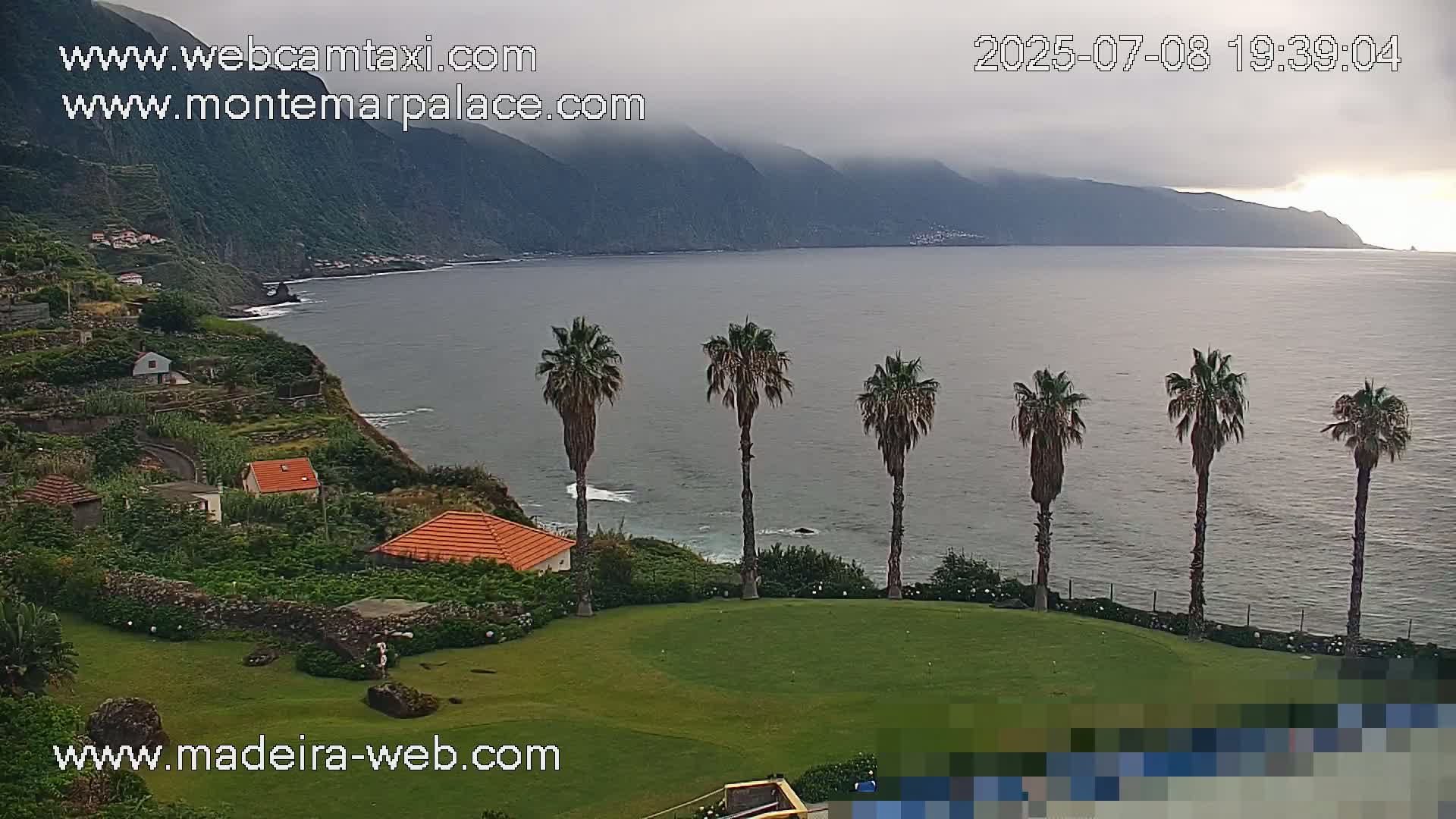 Ponta Delgada Coast  Live Cam from Monte Mar Palace Hotel - Sao Vicente, Madeira, Portugal