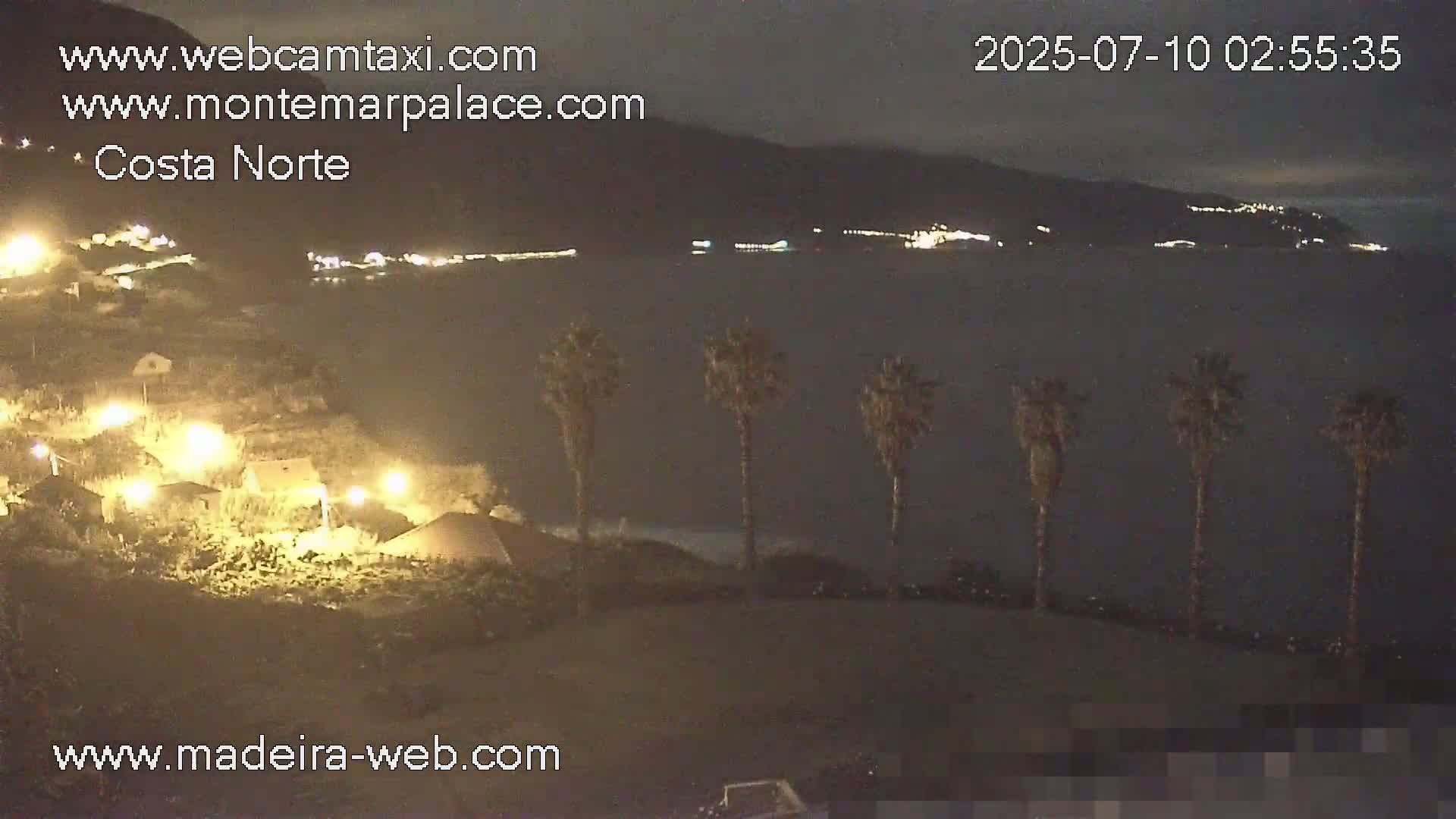 Ponta Delgada Coast  Live Cam from Monte Mar Palace Hotel - Sao Vicente, Madeira, Portugal
