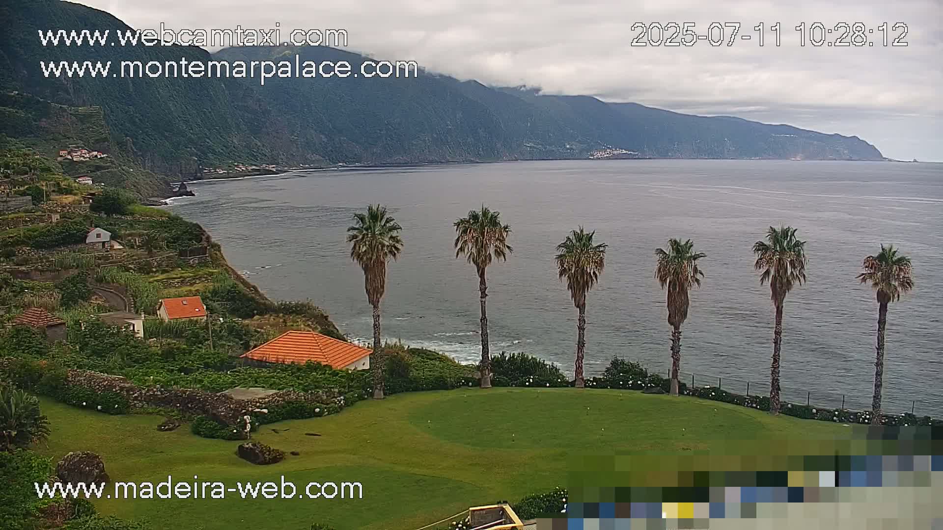 Ponta Delgada Coast  Live Cam from Monte Mar Palace Hotel - Sao Vicente, Madeira, Portugal