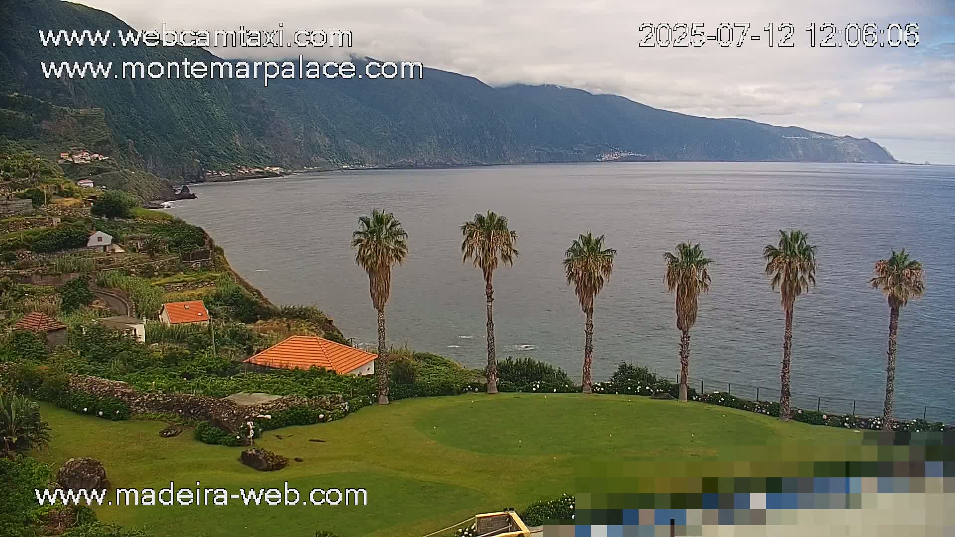 Ponta Delgada Coast  Live Cam from Monte Mar Palace Hotel - Sao Vicente, Madeira, Portugal