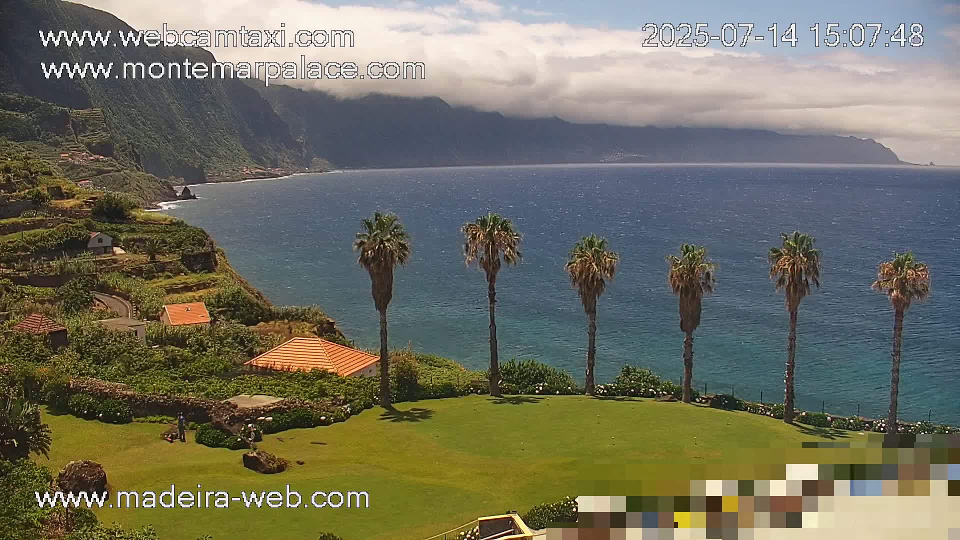 Ponta Delgada Coast  Live Cam from Monte Mar Palace Hotel - Sao Vicente, Madeira, Portugal