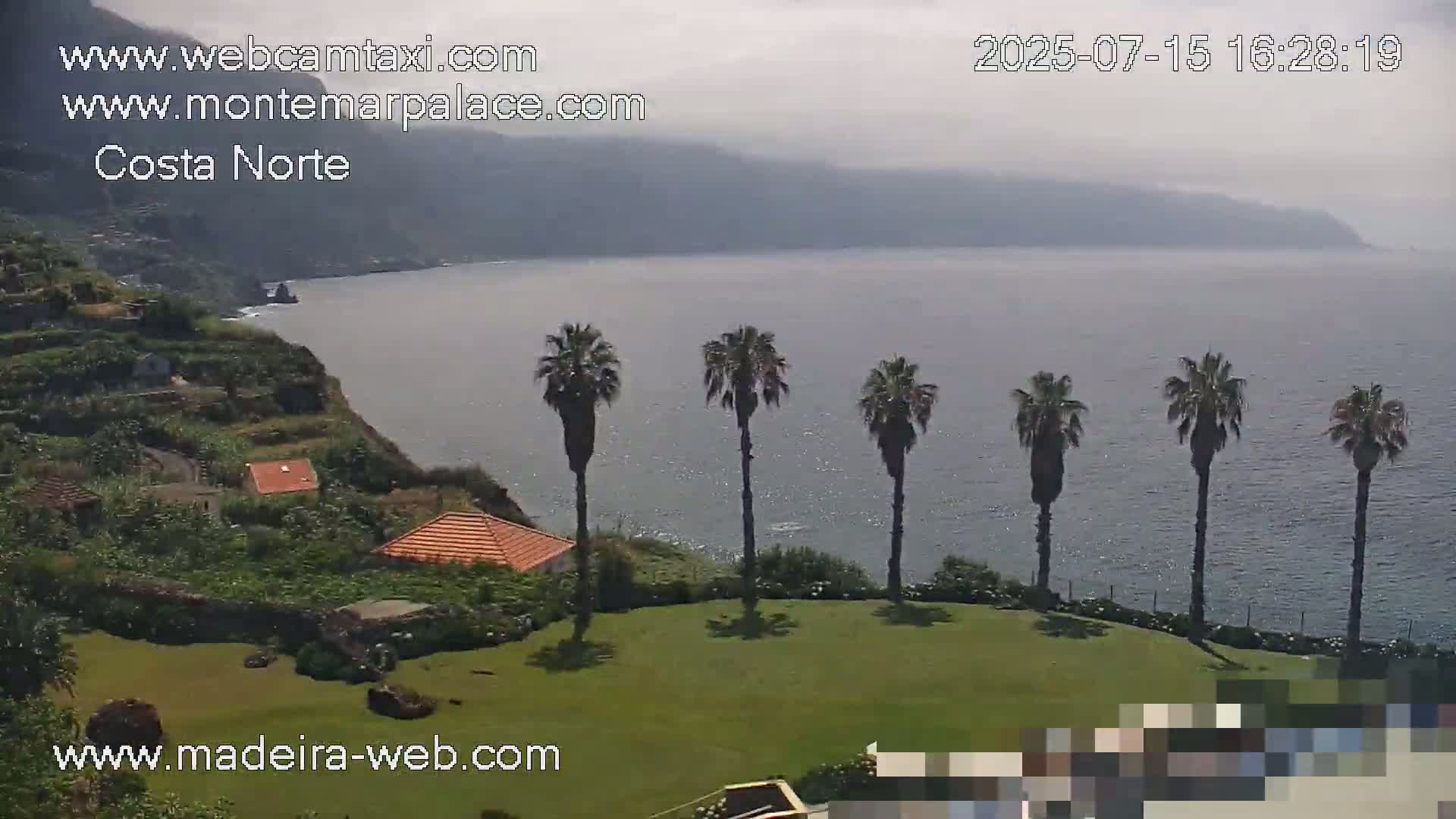 Ponta Delgada Coast  Live Cam from Monte Mar Palace Hotel - Sao Vicente, Madeira, Portugal