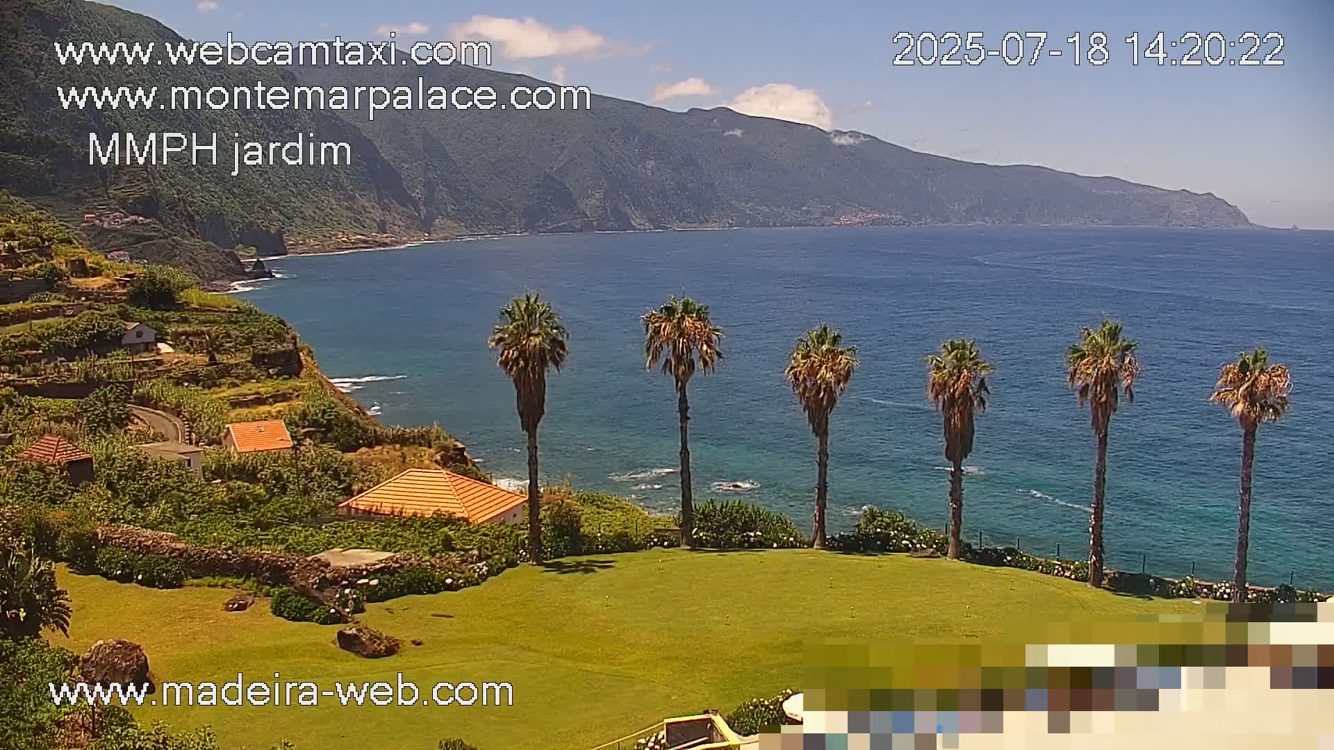 Ponta Delgada Coast  Live Cam from Monte Mar Palace Hotel - Sao Vicente, Madeira, Portugal