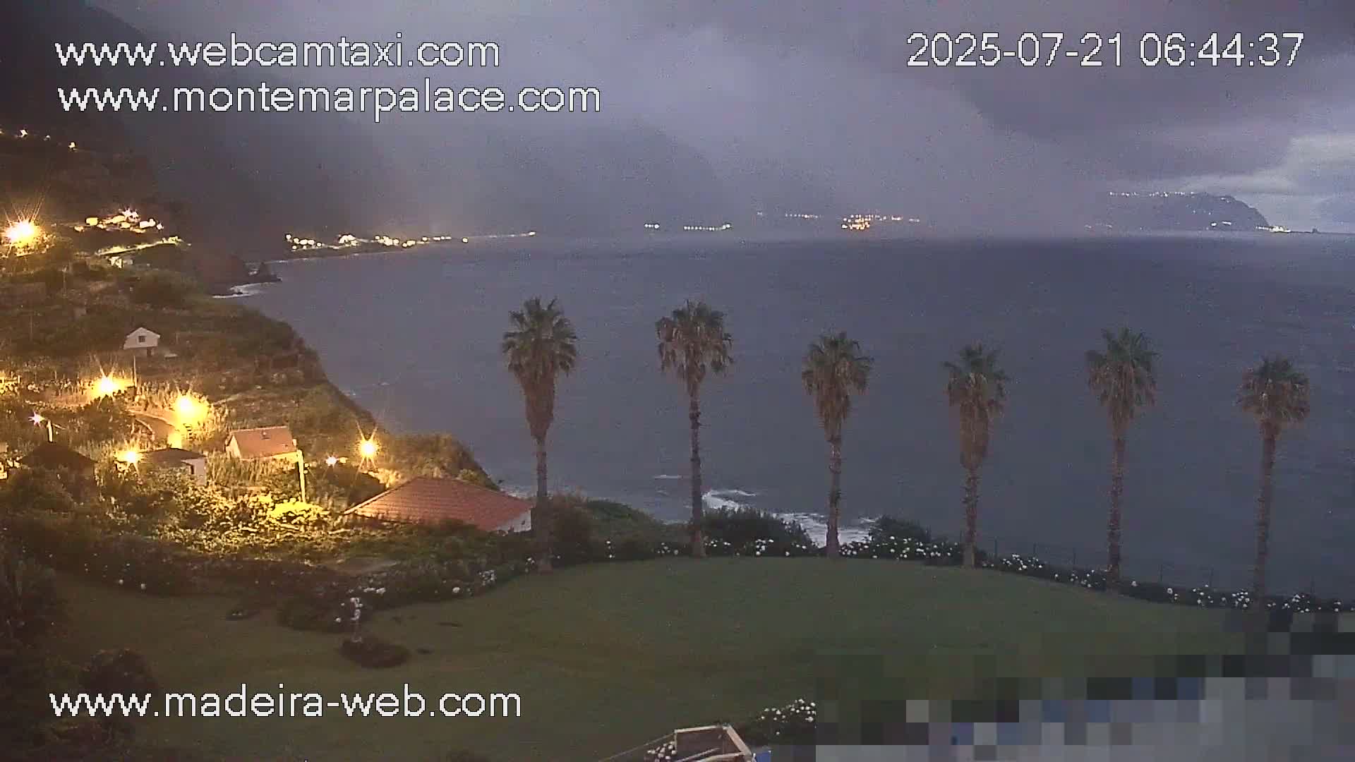 Ponta Delgada Coast  Live Cam from Monte Mar Palace Hotel - Sao Vicente, Madeira, Portugal
