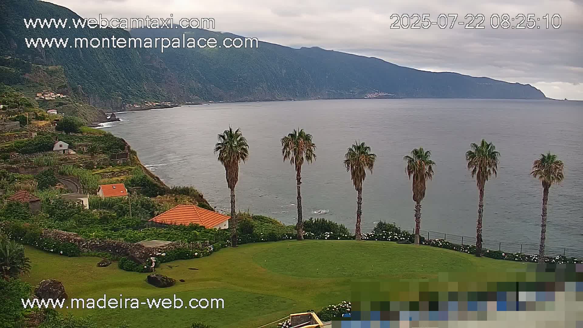 Ponta Delgada Coast  Live Cam from Monte Mar Palace Hotel - Sao Vicente, Madeira, Portugal