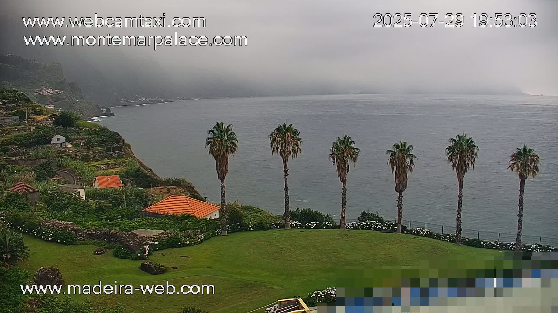 Ponta Delgada Coast  Live Cam from Monte Mar Palace Hotel - Sao Vicente, Madeira, Portugal
