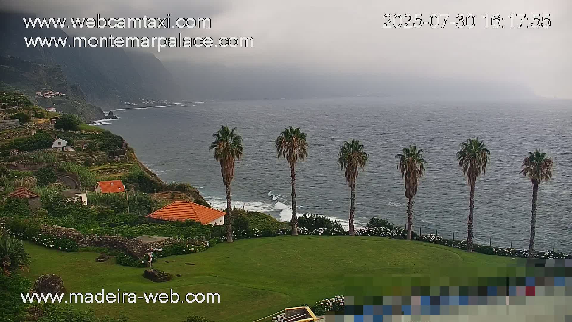 Ponta Delgada Coast  Live Cam from Monte Mar Palace Hotel - Sao Vicente, Madeira, Portugal