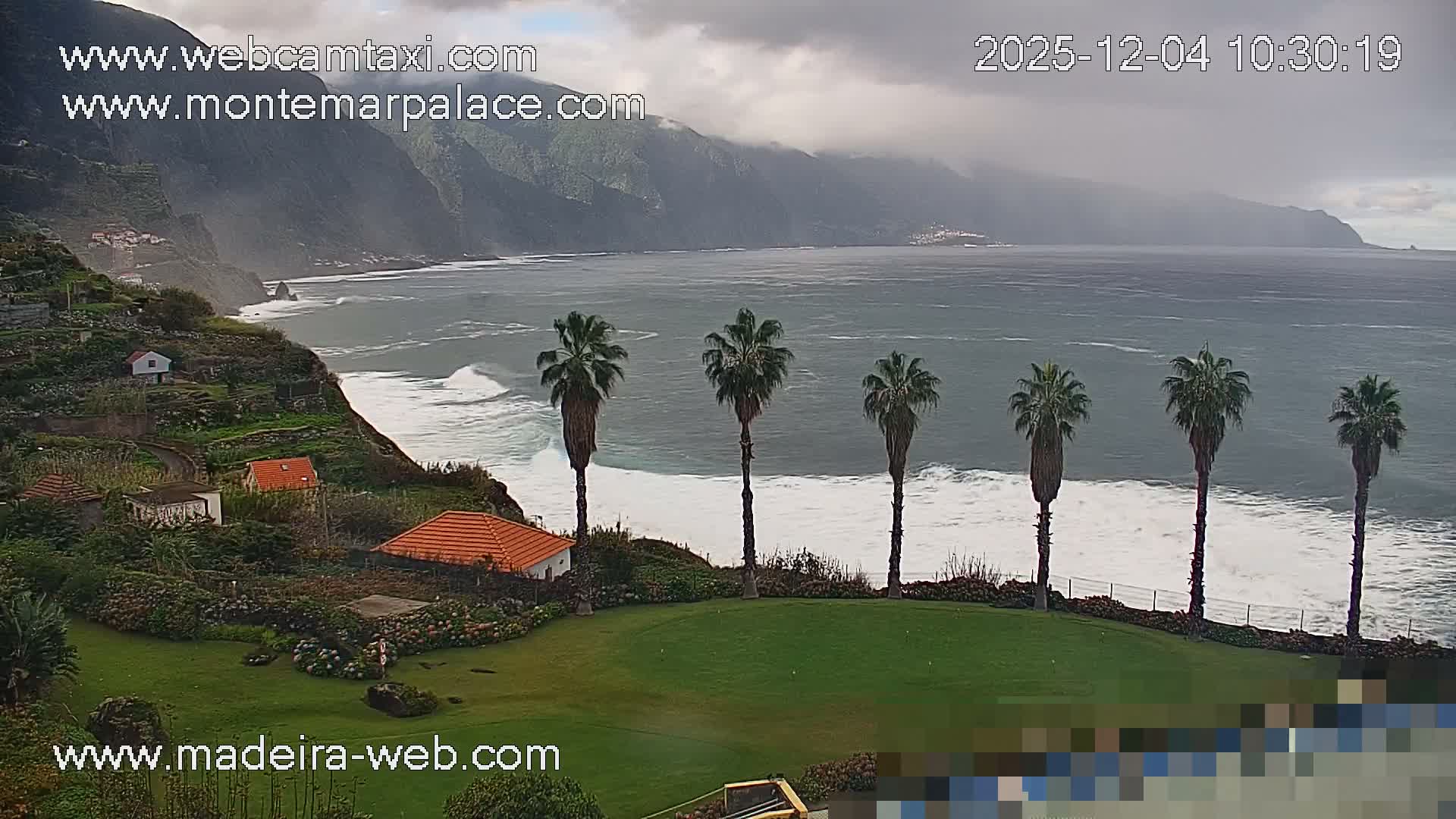 Ponta Delgada Coast  Live Cam from Monte Mar Palace Hotel - Sao Vicente, Madeira, Portugal