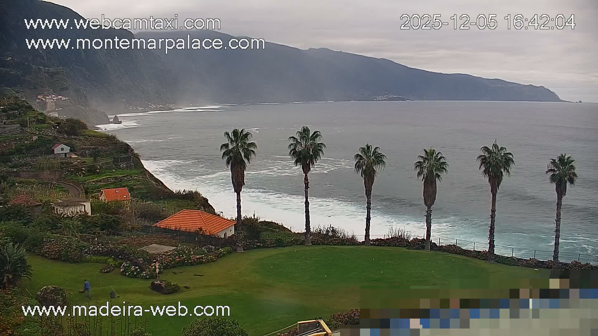 Ponta Delgada Coast  Live Cam from Monte Mar Palace Hotel - Sao Vicente, Madeira, Portugal