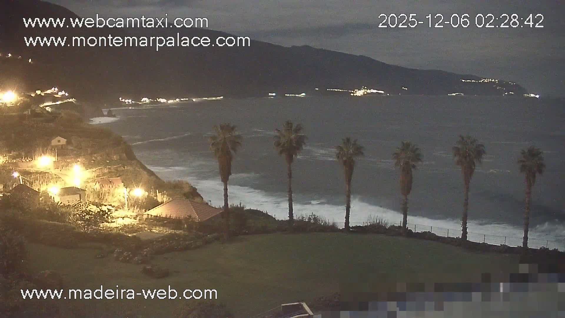 Ponta Delgada Coast  Live Cam from Monte Mar Palace Hotel - Sao Vicente, Madeira, Portugal