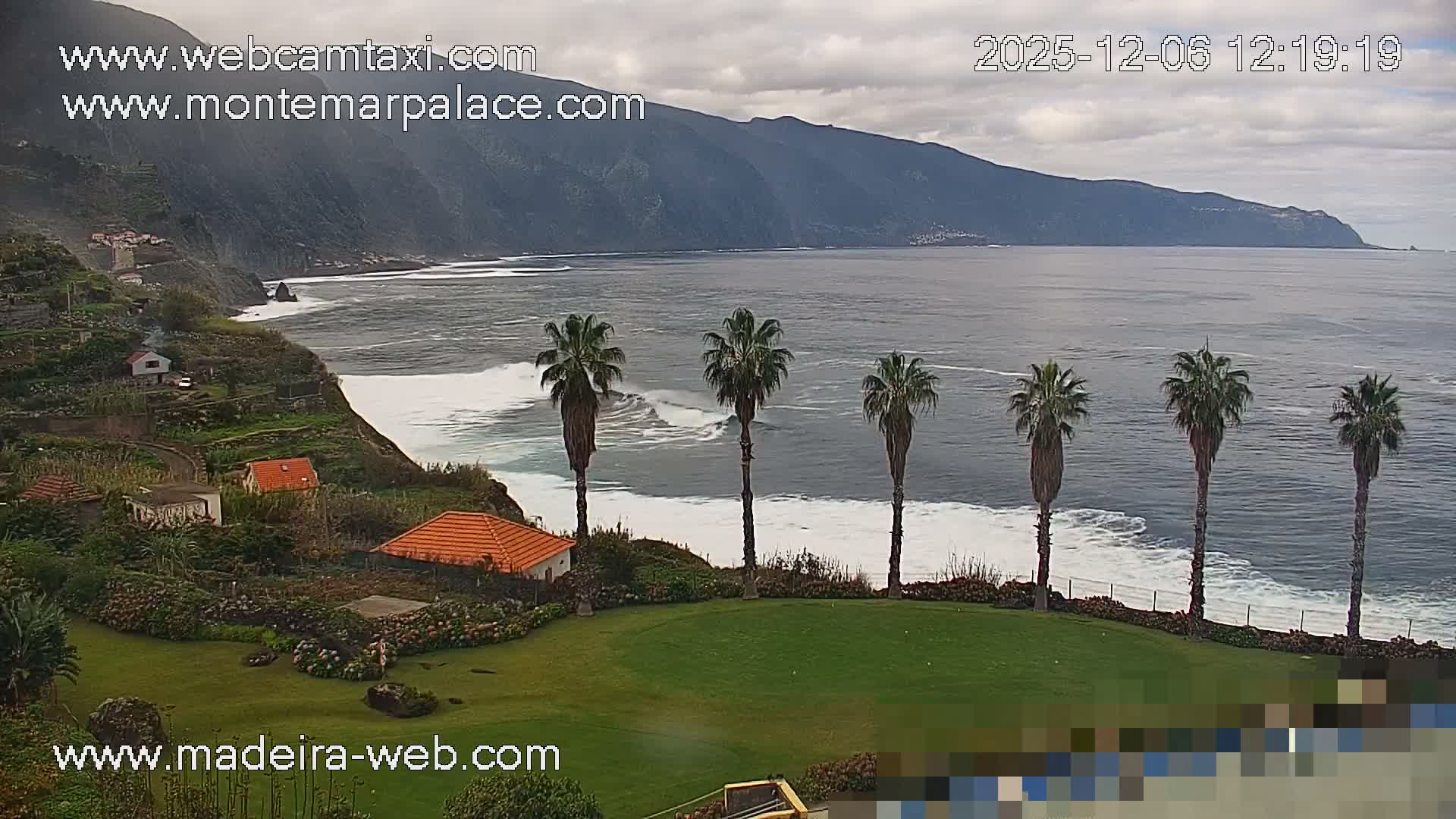 Ponta Delgada Coast  Live Cam from Monte Mar Palace Hotel - Sao Vicente, Madeira, Portugal