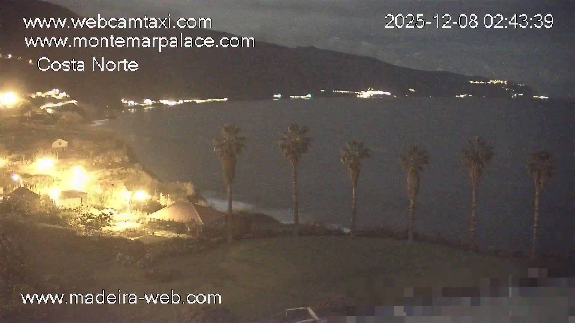 Ponta Delgada Coast  Live Cam from Monte Mar Palace Hotel - Sao Vicente, Madeira, Portugal