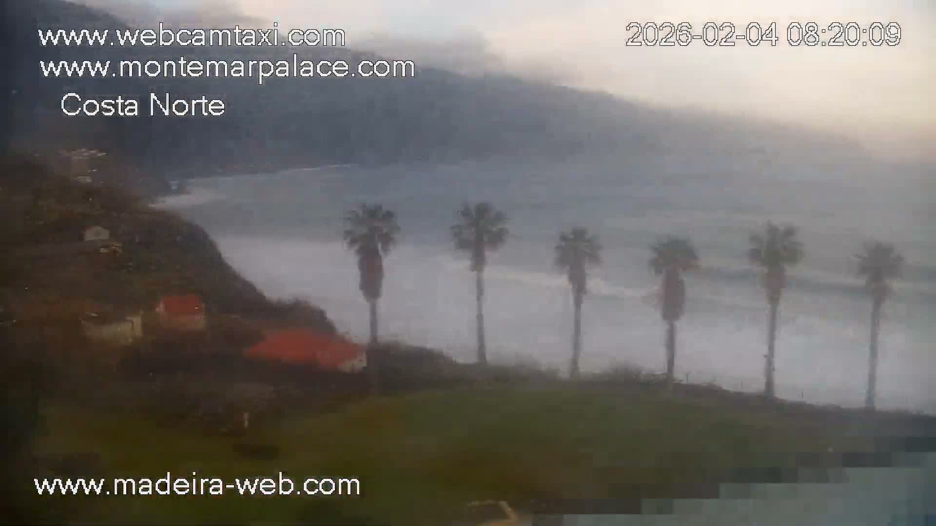 Ponta Delgada Coast  Live Cam from Monte Mar Palace Hotel - Sao Vicente, Madeira, Portugal
