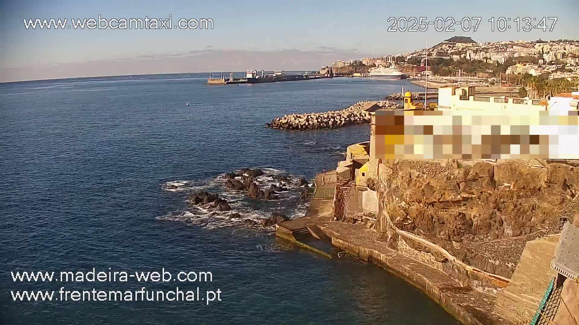 Barreirinha Beach & Funchal Center Live Cam - Funchal, Madeira, Portugal