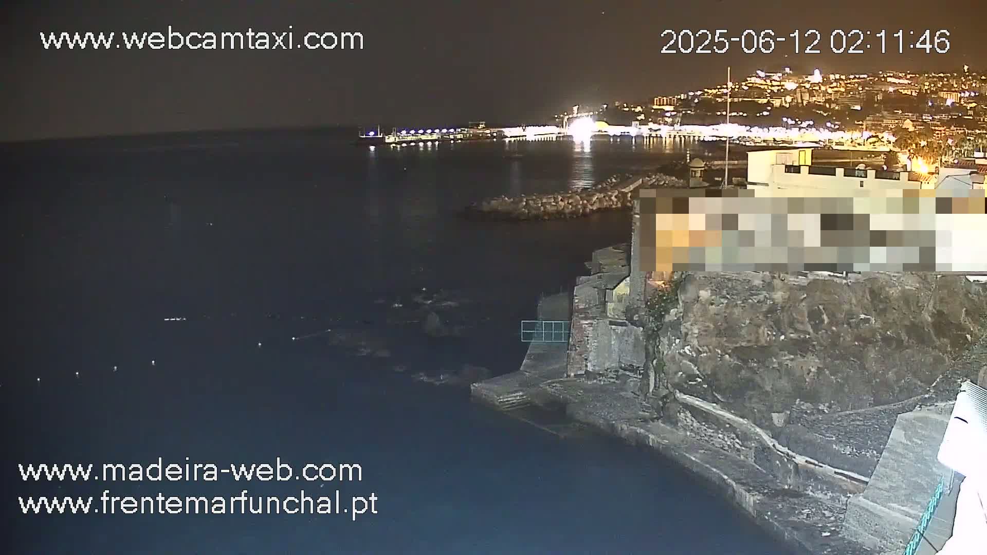 Barreirinha Beach & Funchal Center Live Cam - Funchal, Madeira, Portugal