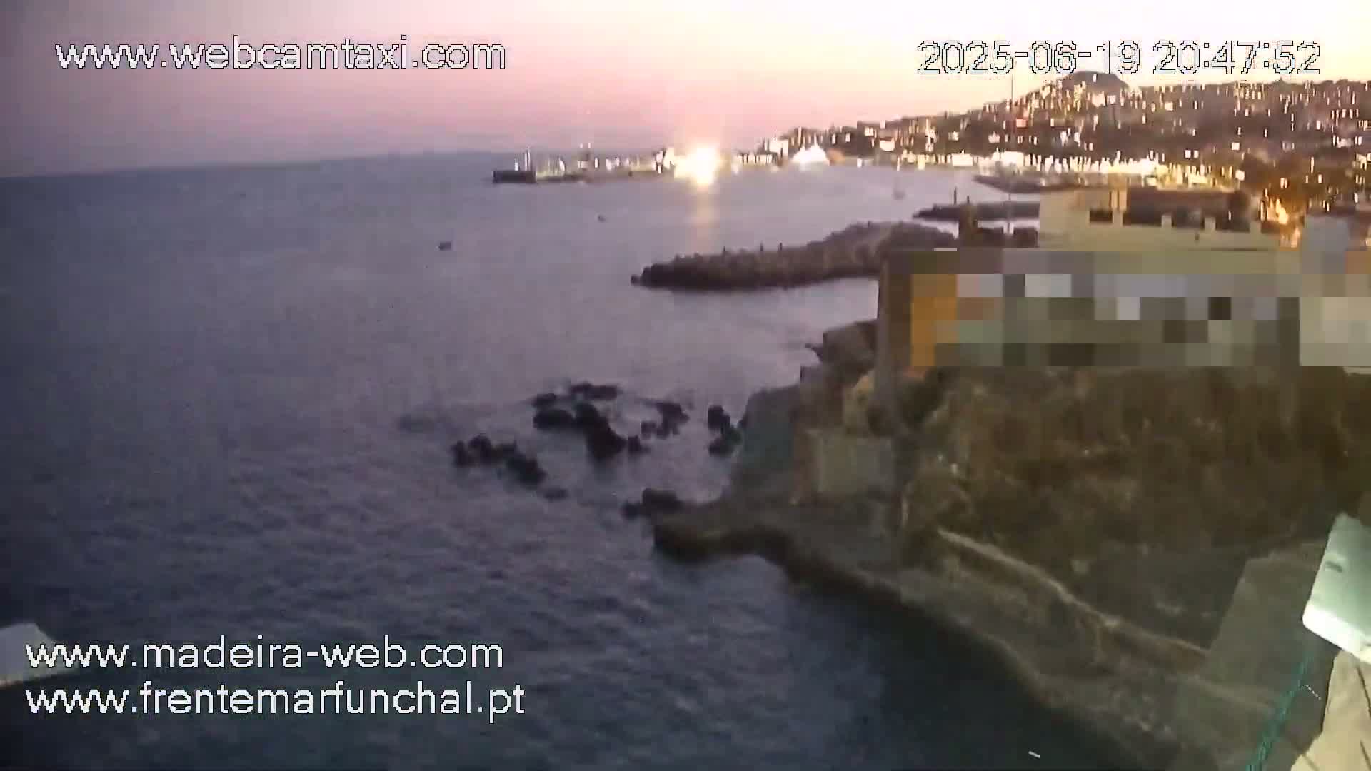 Barreirinha Beach & Funchal Center Live Cam - Funchal, Madeira, Portugal