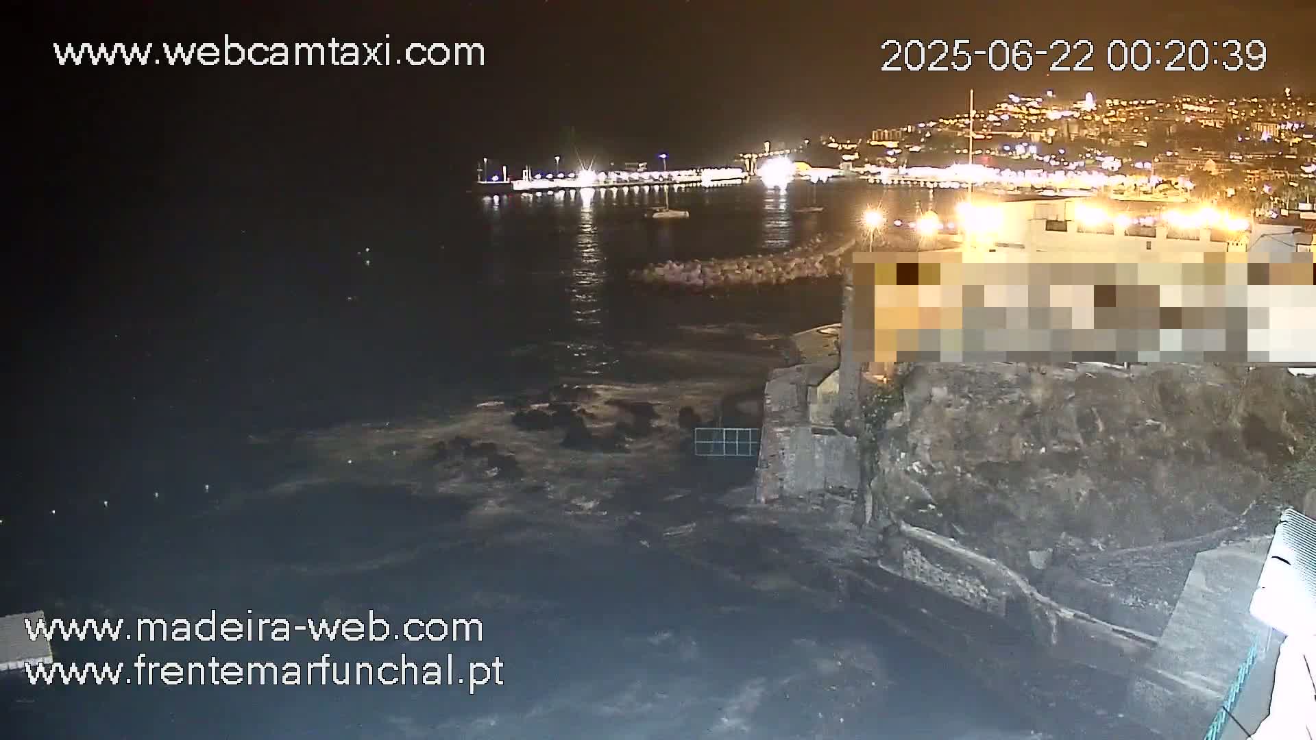 Barreirinha Beach & Funchal Center Live Cam - Funchal, Madeira, Portugal