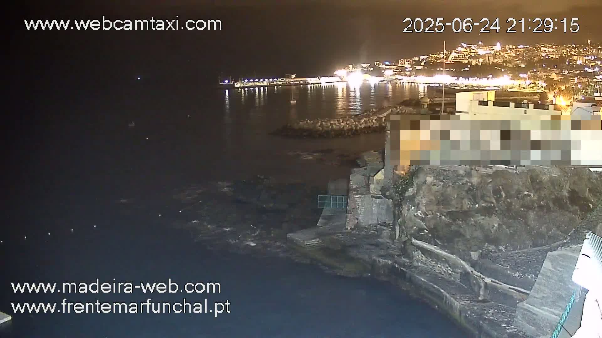 Barreirinha Beach & Funchal Center Live Cam - Funchal, Madeira, Portugal