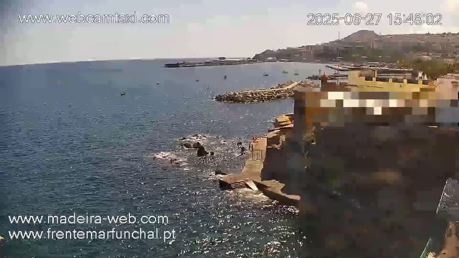 Barreirinha Beach & Funchal Center Live Cam - Funchal, Madeira, Portugal