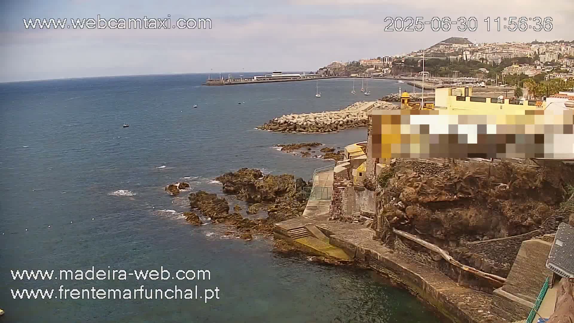 Barreirinha Beach & Funchal Center Live Cam - Funchal, Madeira, Portugal