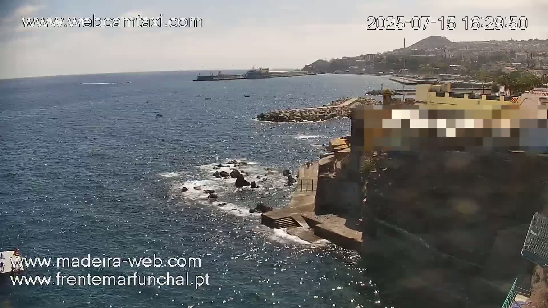 Barreirinha Beach & Funchal Center Live Cam - Funchal, Madeira, Portugal