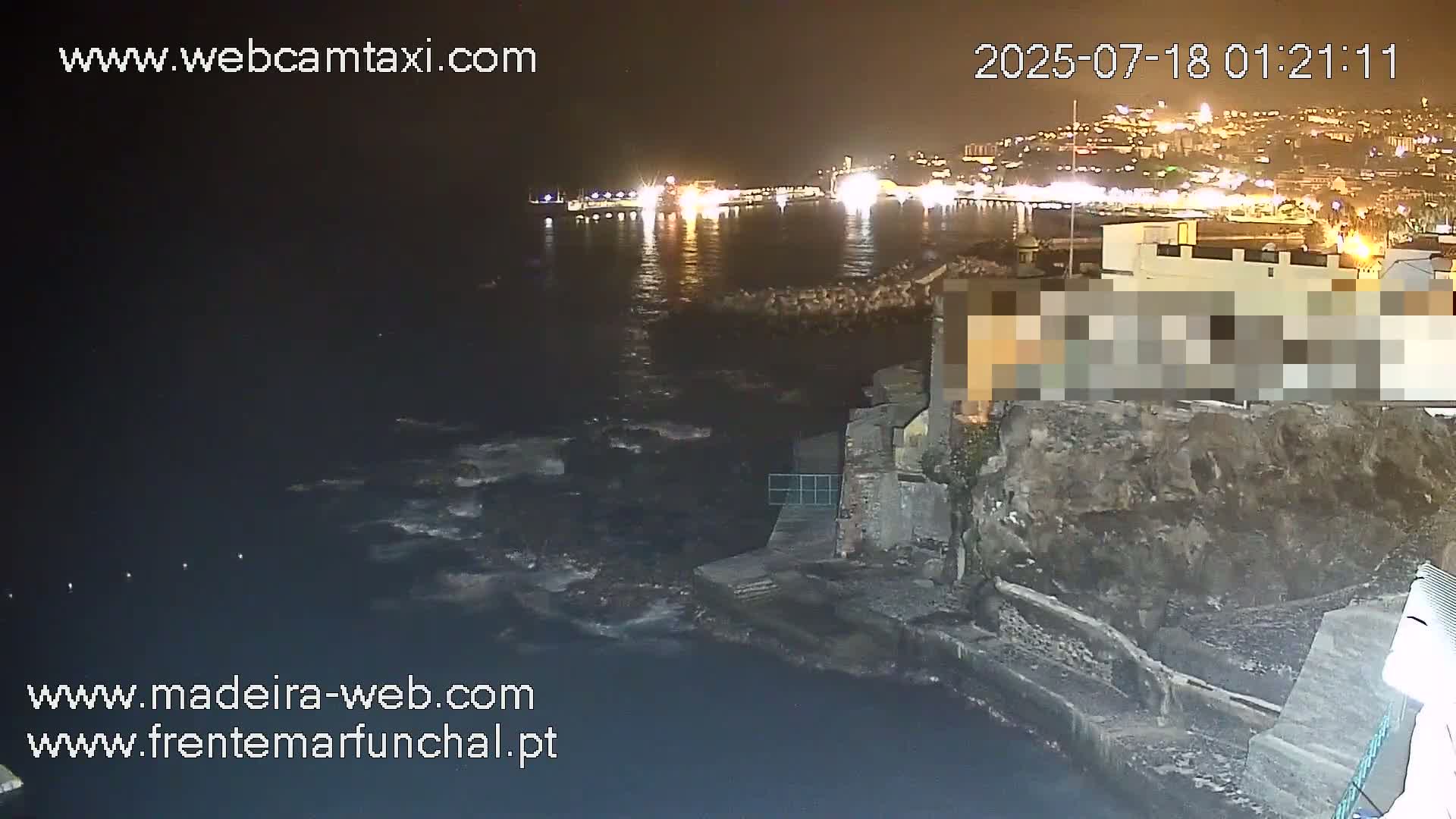 Barreirinha Beach & Funchal Center Live Cam - Funchal, Madeira, Portugal