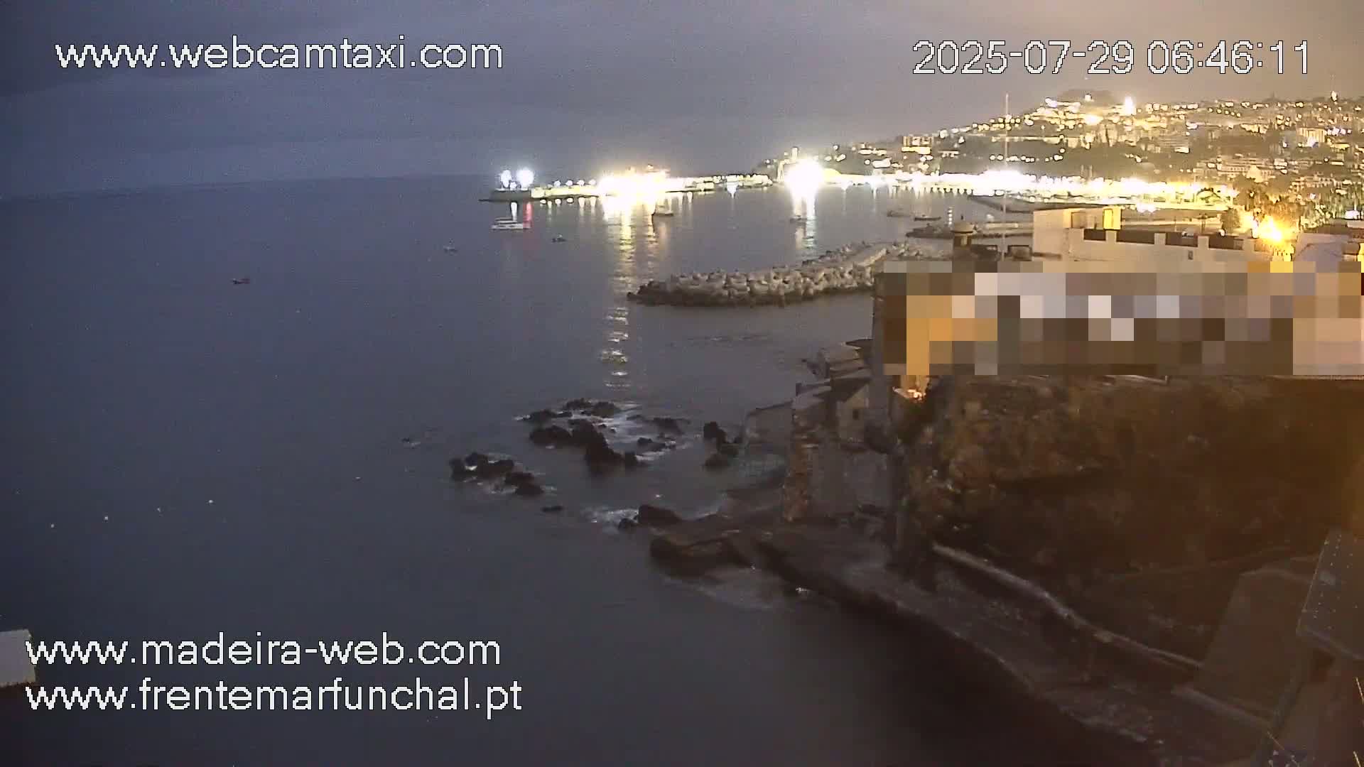 Barreirinha Beach & Funchal Center Live Cam - Funchal, Madeira, Portugal