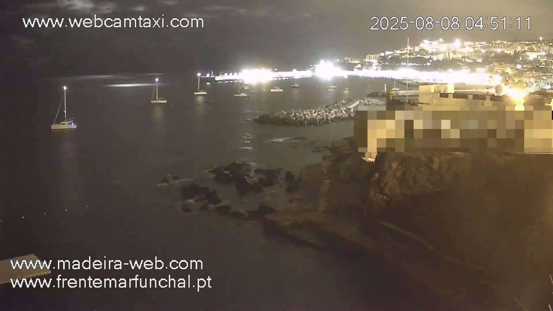 Barreirinha Beach & Funchal Center Live Cam - Funchal, Madeira, Portugal