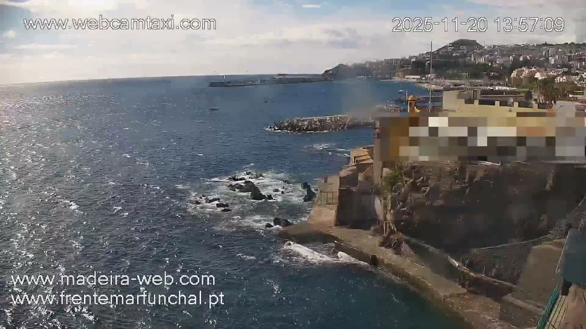 Barreirinha Beach & Funchal Center Live Cam - Funchal, Madeira, Portugal