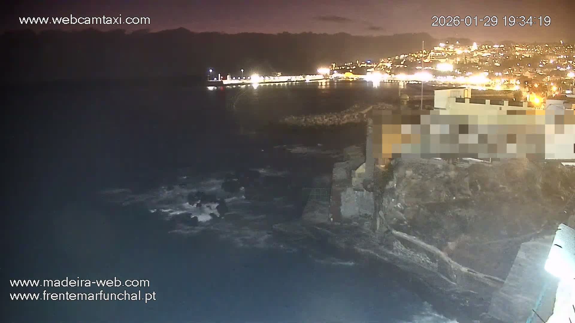 Barreirinha Beach & Funchal Center Live Cam - Funchal, Madeira, Portugal