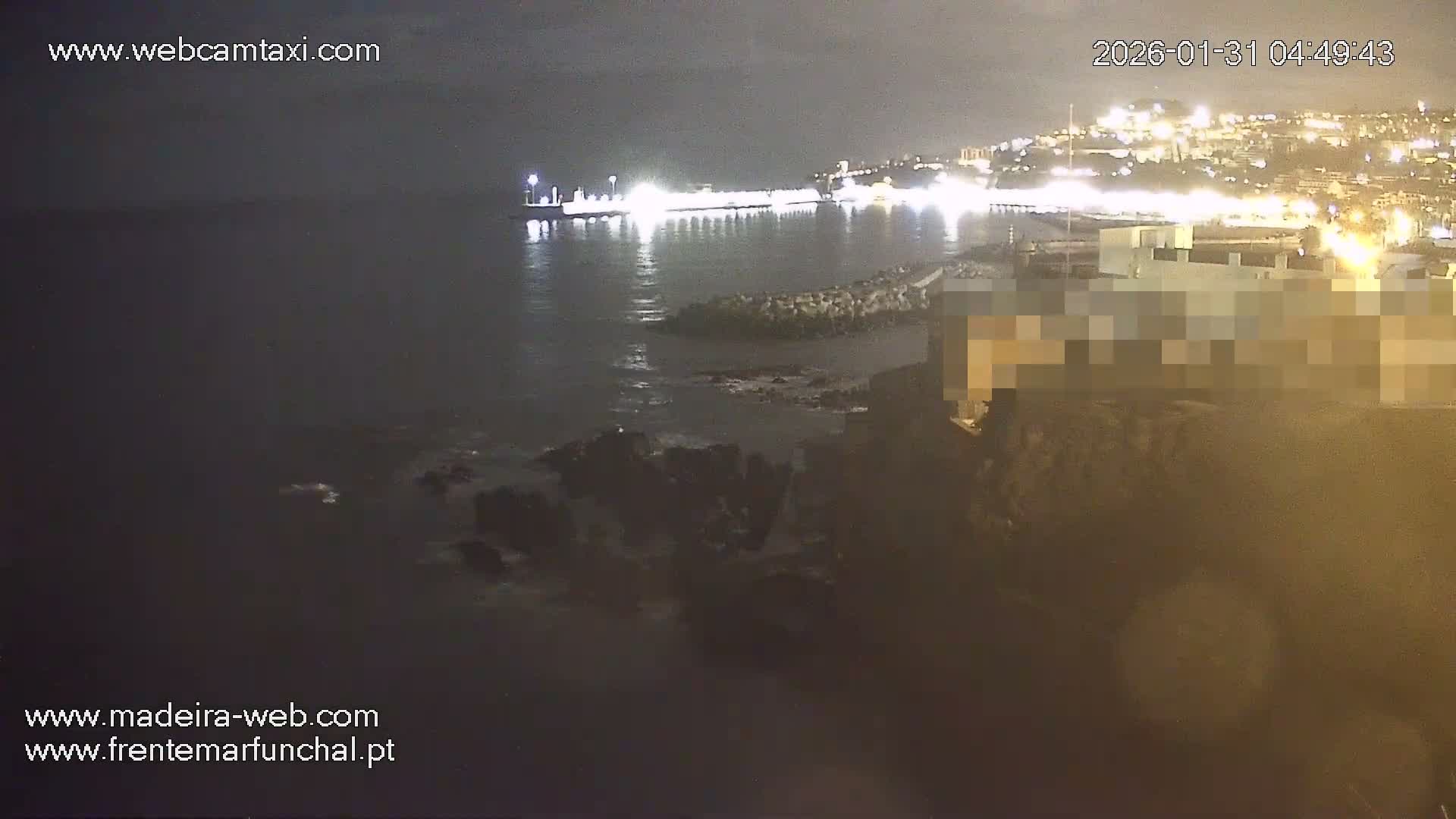 Barreirinha Beach & Funchal Center Live Cam - Funchal, Madeira, Portugal
