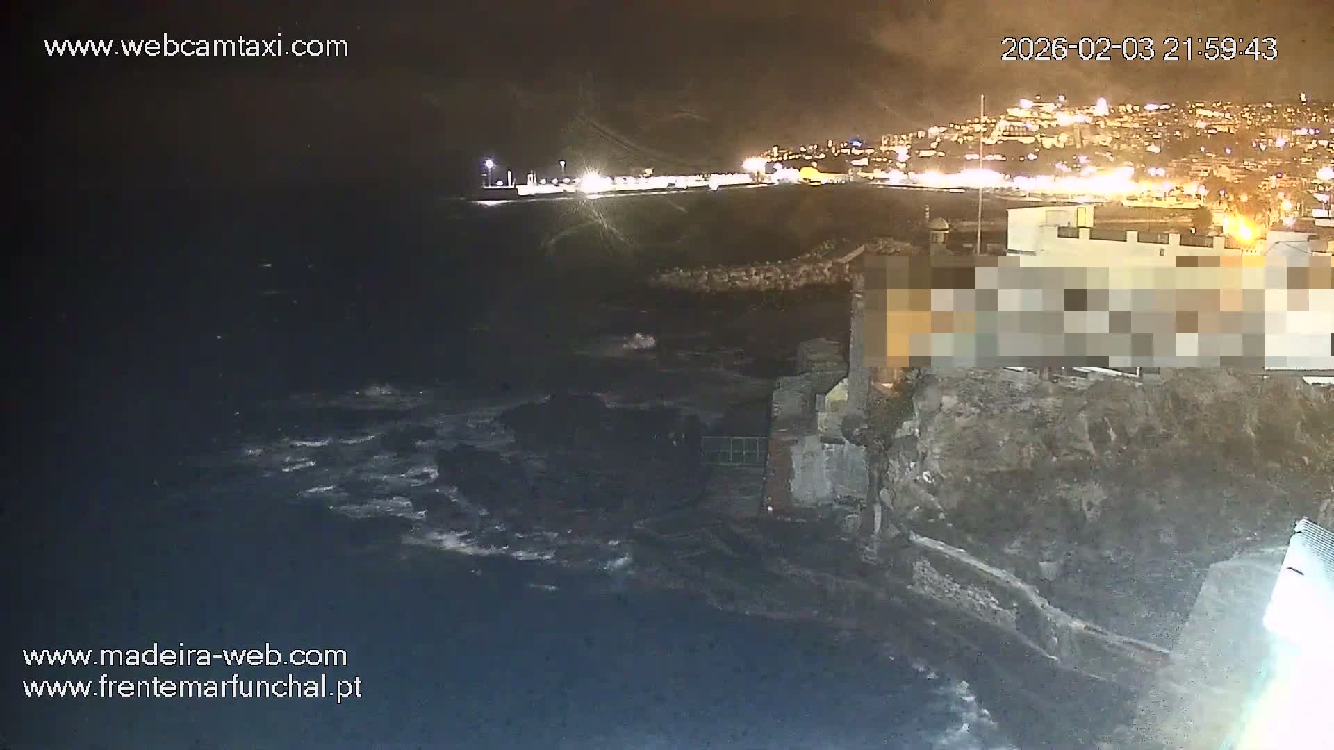 Barreirinha Beach & Funchal Center Live Cam - Funchal, Madeira, Portugal