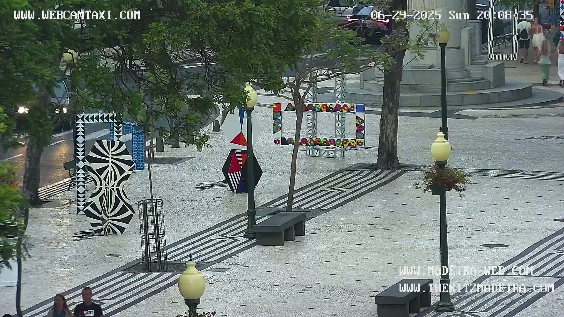 Ritz, Avenida Arriaga Avenue & Joao Goncalves Zarco Statue Live Cam - Funchal, Madeira, Portugal