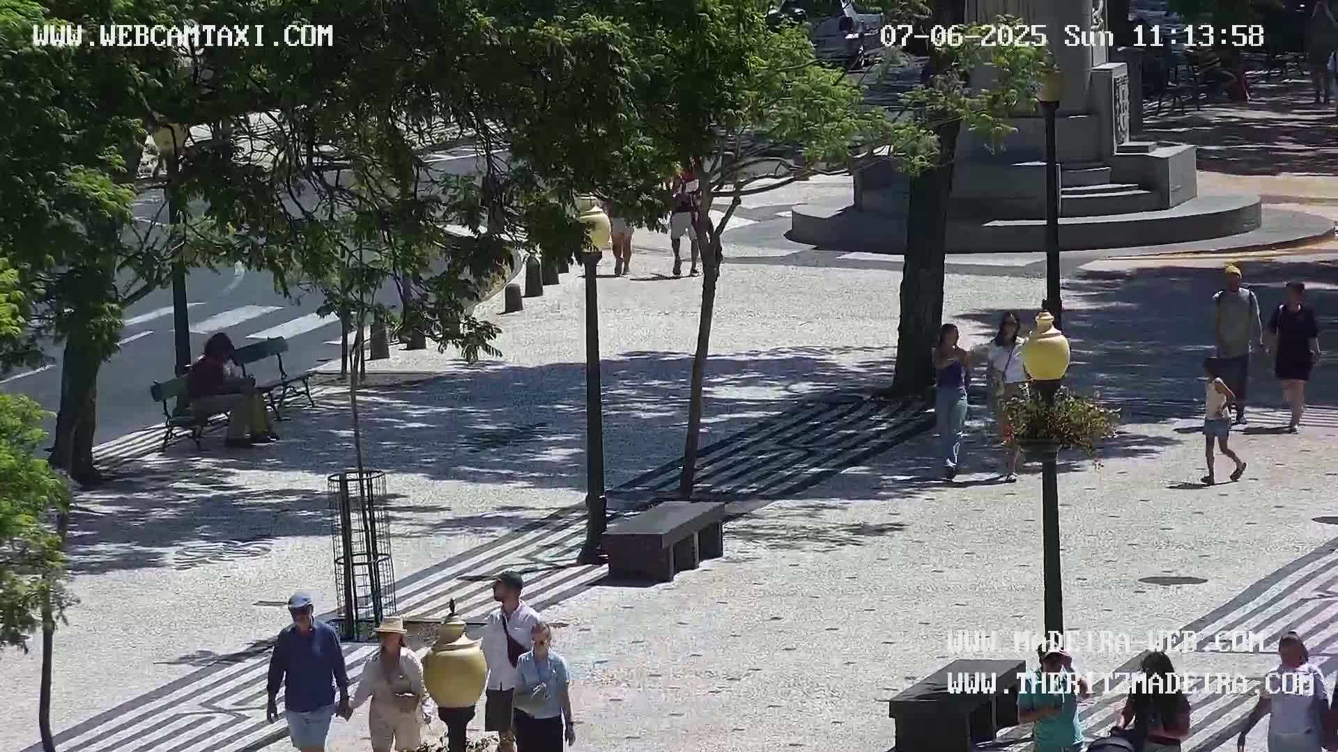 Ritz, Avenida Arriaga Avenue & Joao Goncalves Zarco Statue Live Cam - Funchal, Madeira, Portugal