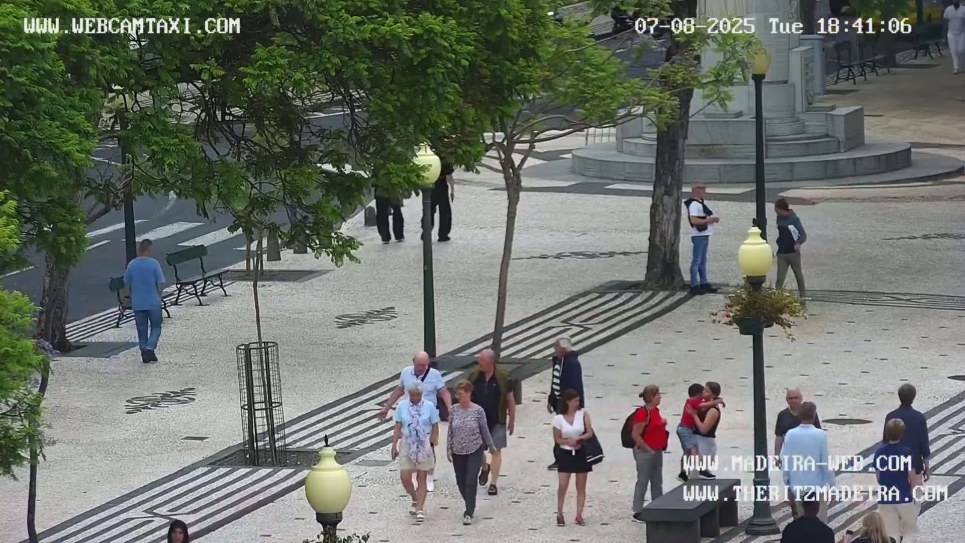 Ritz, Avenida Arriaga Avenue & Joao Goncalves Zarco Statue Live Cam - Funchal, Madeira, Portugal