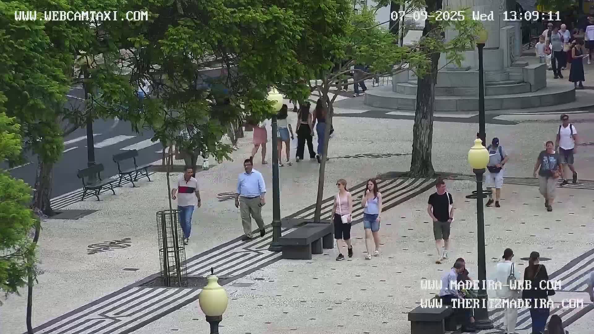 Ritz, Avenida Arriaga Avenue & Joao Goncalves Zarco Statue Live Cam - Funchal, Madeira, Portugal