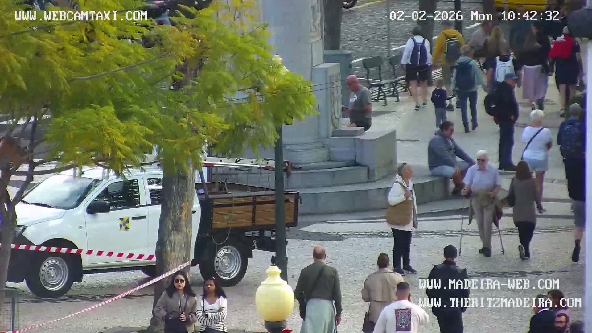 Ritz, Avenida Arriaga Avenue & Joao Goncalves Zarco Statue Live Cam - Funchal, Madeira, Portugal