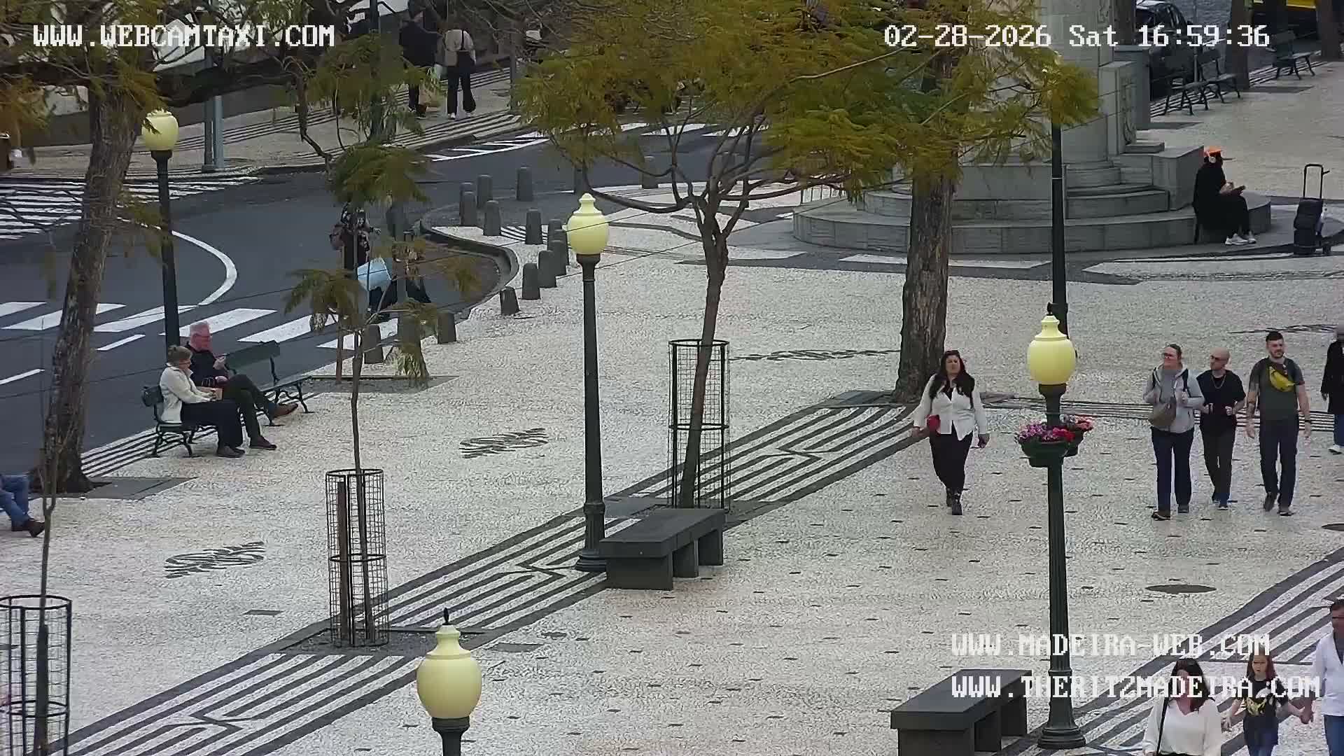 Ritz, Avenida Arriaga Avenue & Joao Goncalves Zarco Statue Live Cam - Funchal, Madeira, Portugal