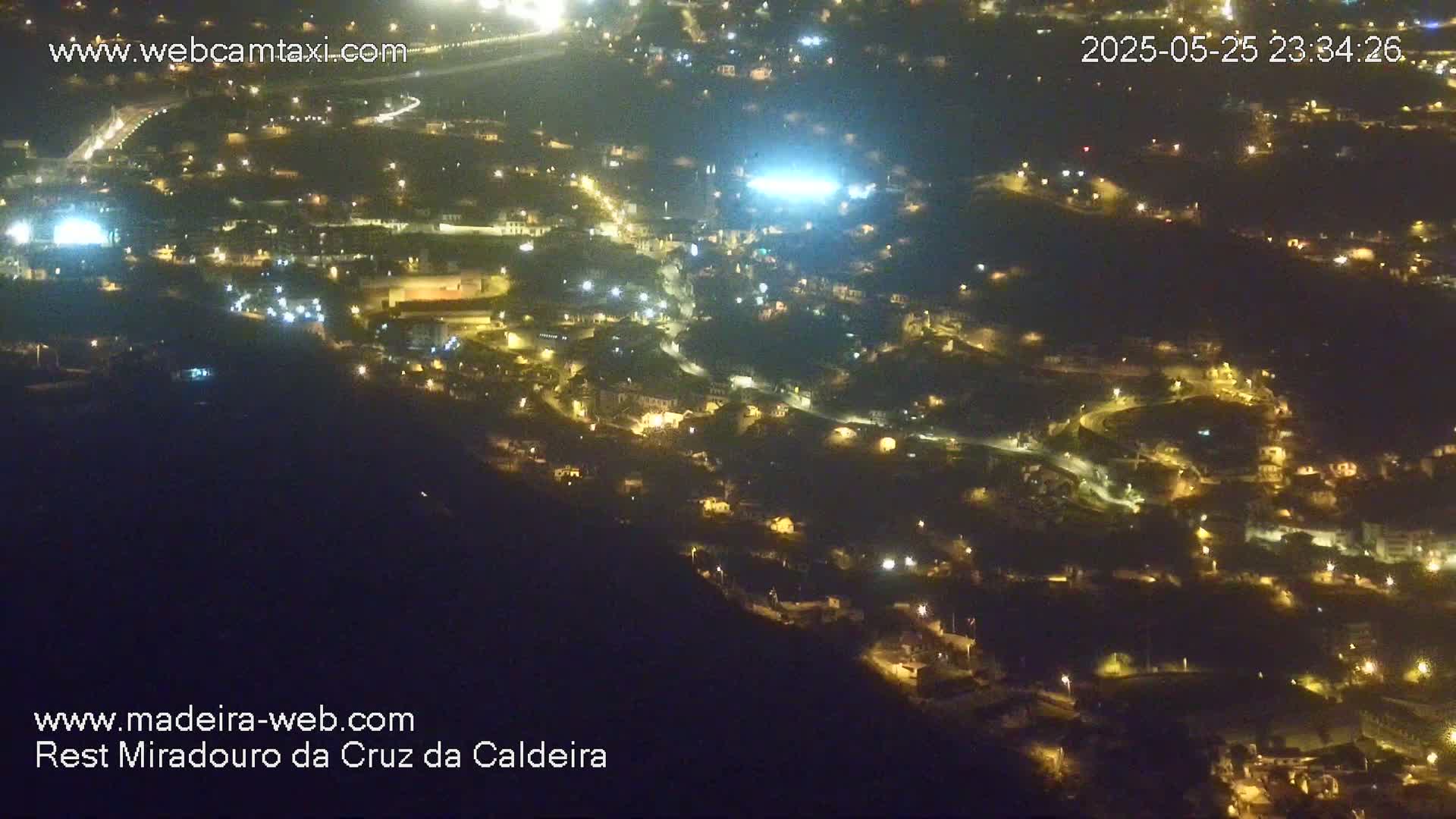 Cruz da Caldeira & West Fucnhal Skyline Live Cam - Camara de Lobos, Madeira, Portugal