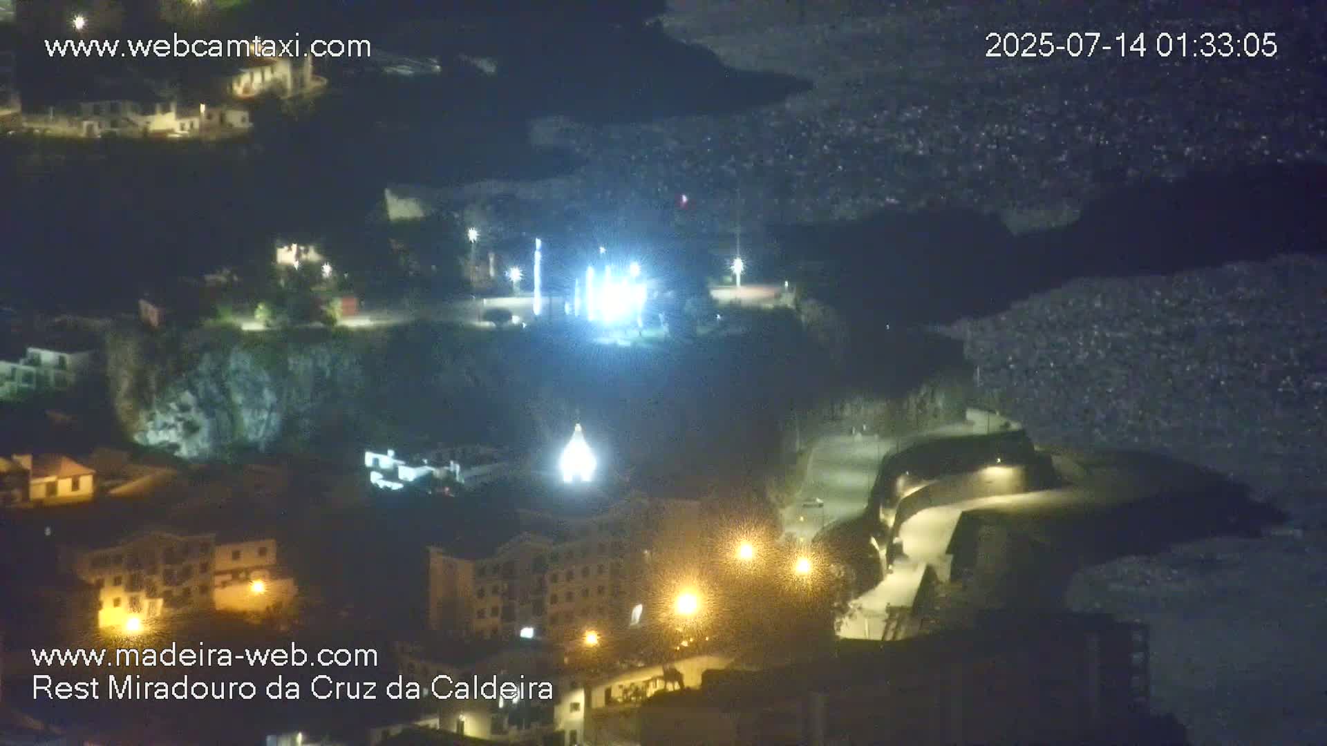 Cruz da Caldeira & West Fucnhal Skyline Live Cam - Camara de Lobos, Madeira, Portugal