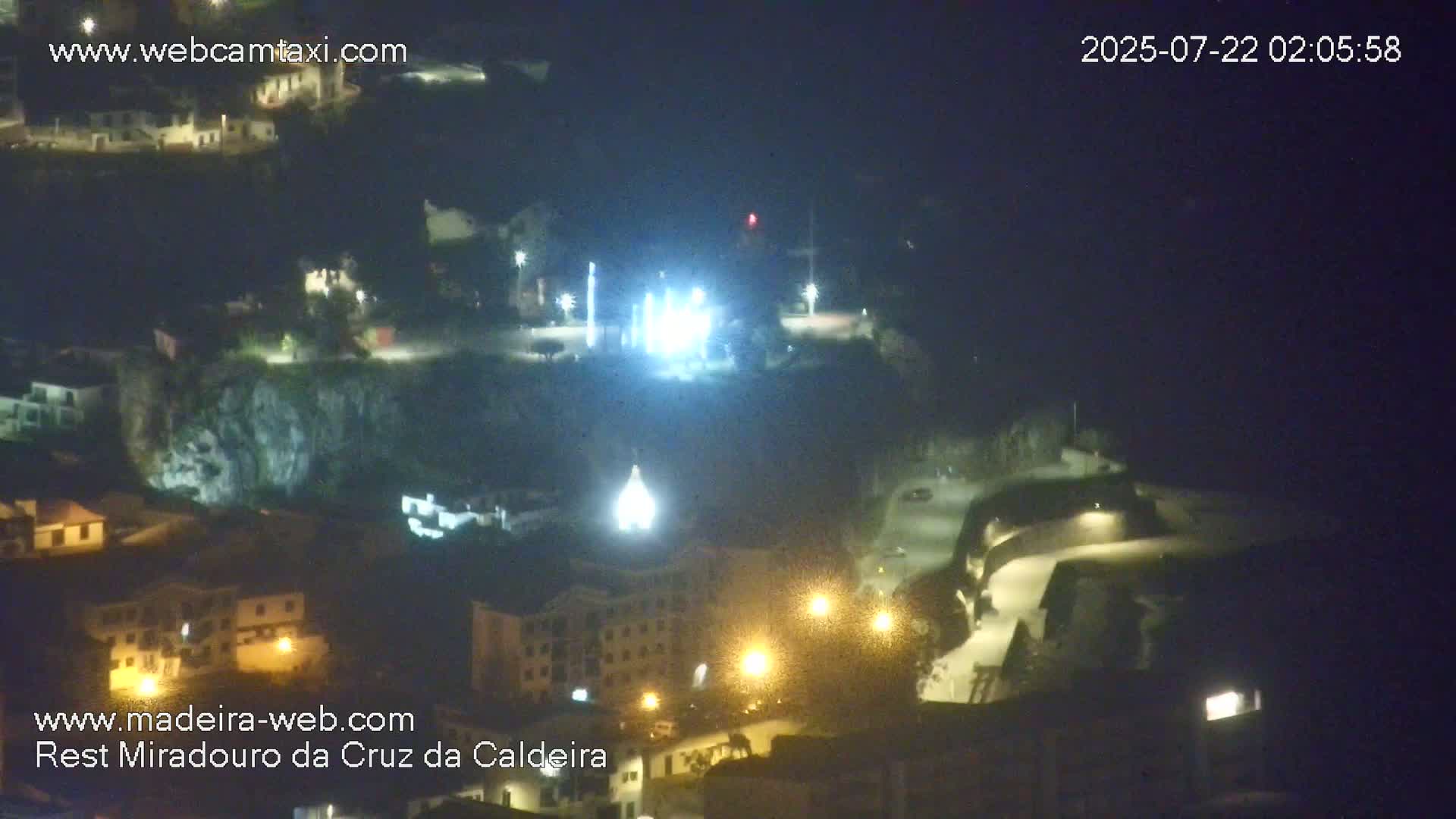 Cruz da Caldeira & West Fucnhal Skyline Live Cam - Camara de Lobos, Madeira, Portugal