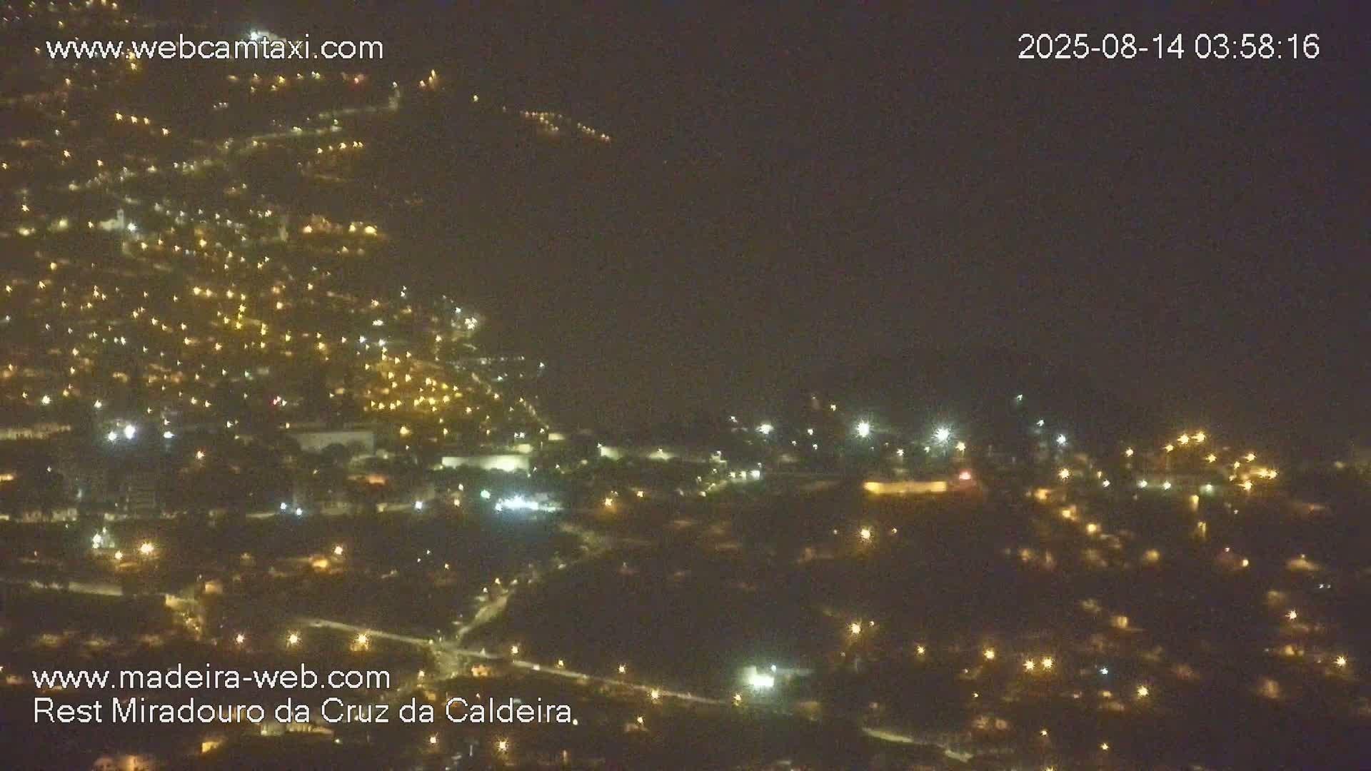 Cruz da Caldeira & West Fucnhal Skyline Live Cam - Camara de Lobos, Madeira, Portugal