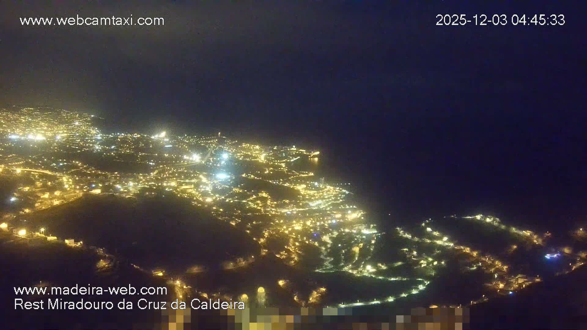 Cruz da Caldeira & West Fucnhal Skyline Live Cam - Camara de Lobos, Madeira, Portugal