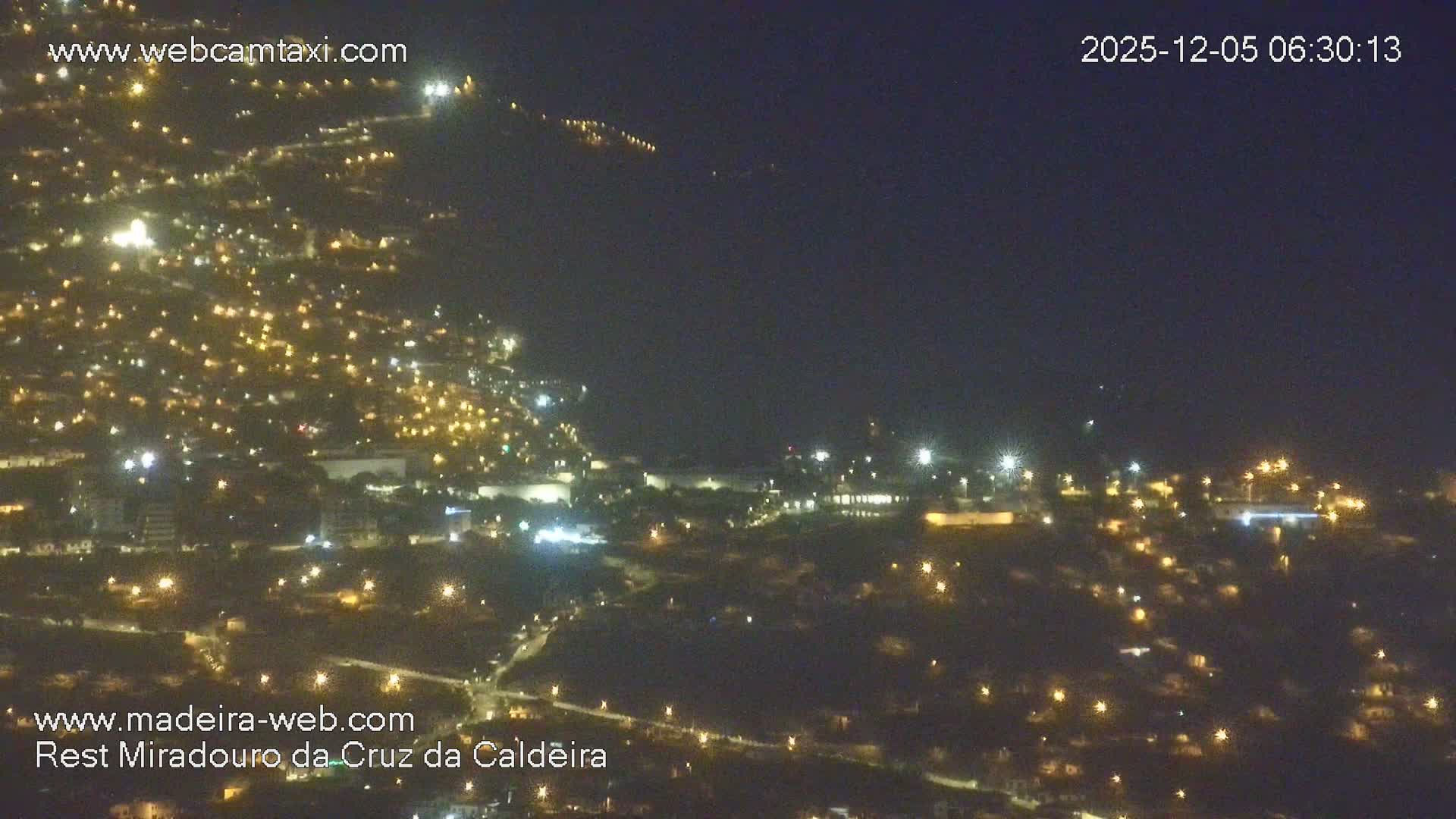 Cruz da Caldeira & West Fucnhal Skyline Live Cam - Camara de Lobos, Madeira, Portugal