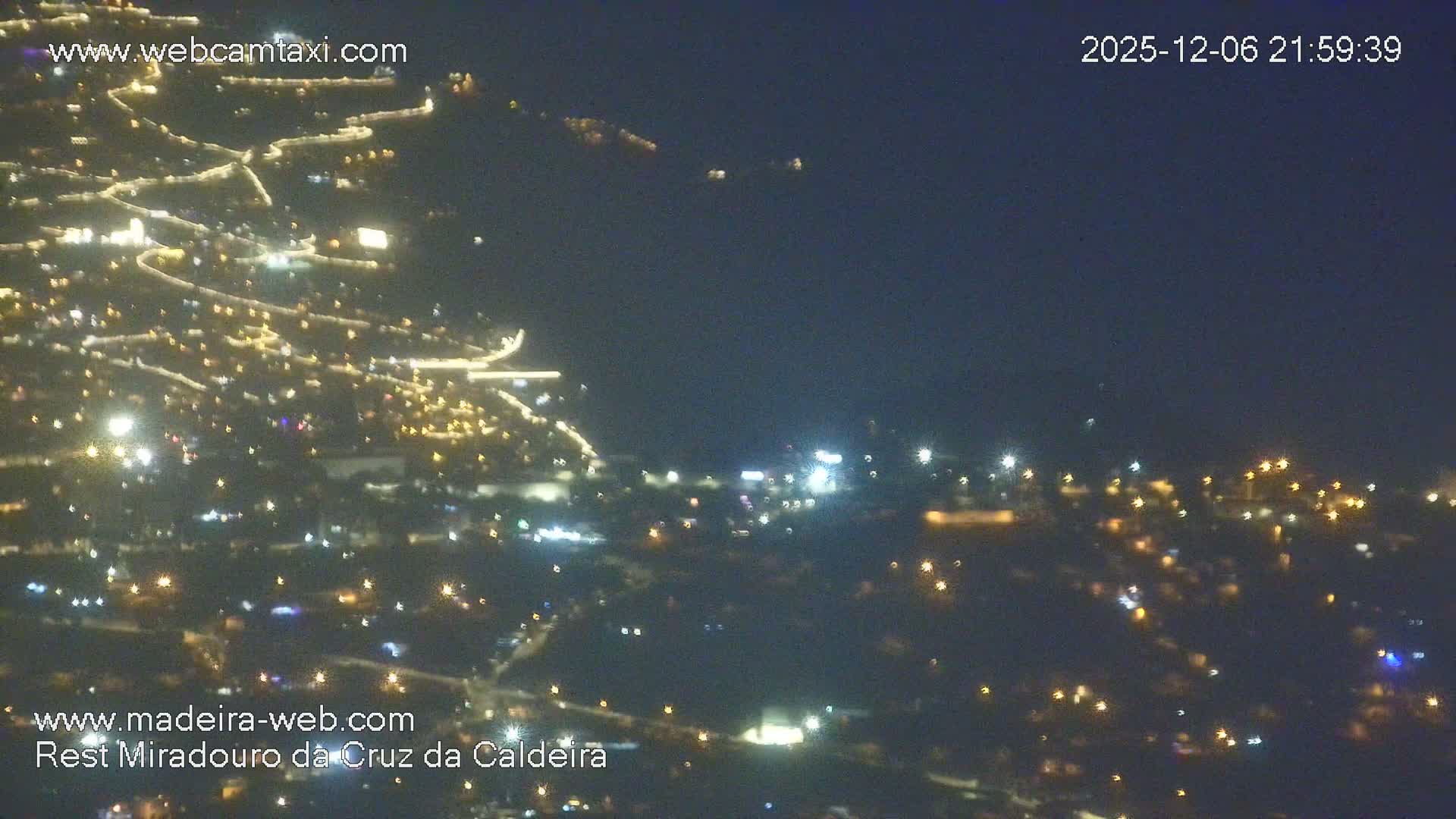 Cruz da Caldeira & West Fucnhal Skyline Live Cam - Camara de Lobos, Madeira, Portugal