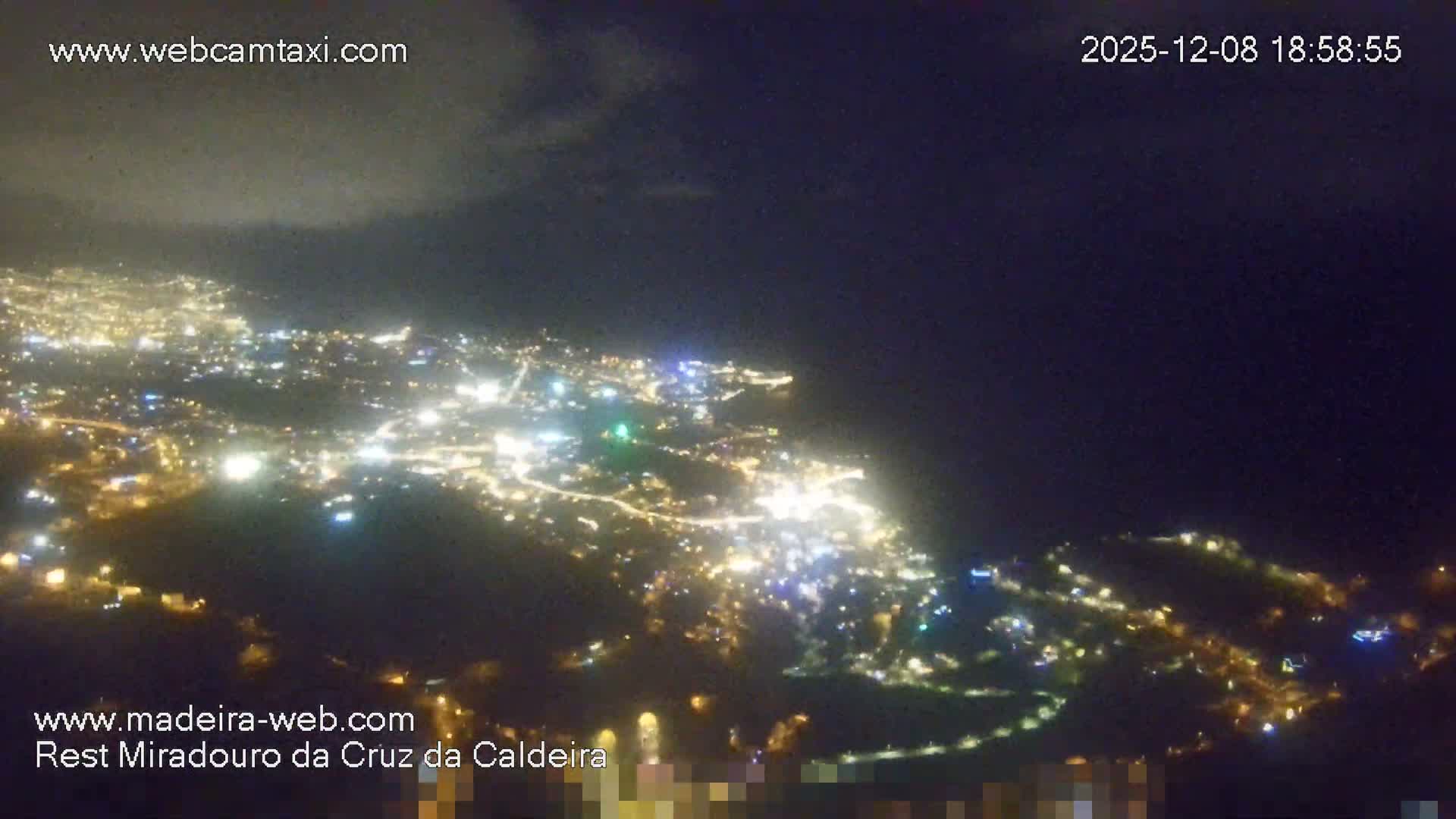 Cruz da Caldeira & West Fucnhal Skyline Live Cam - Camara de Lobos, Madeira, Portugal