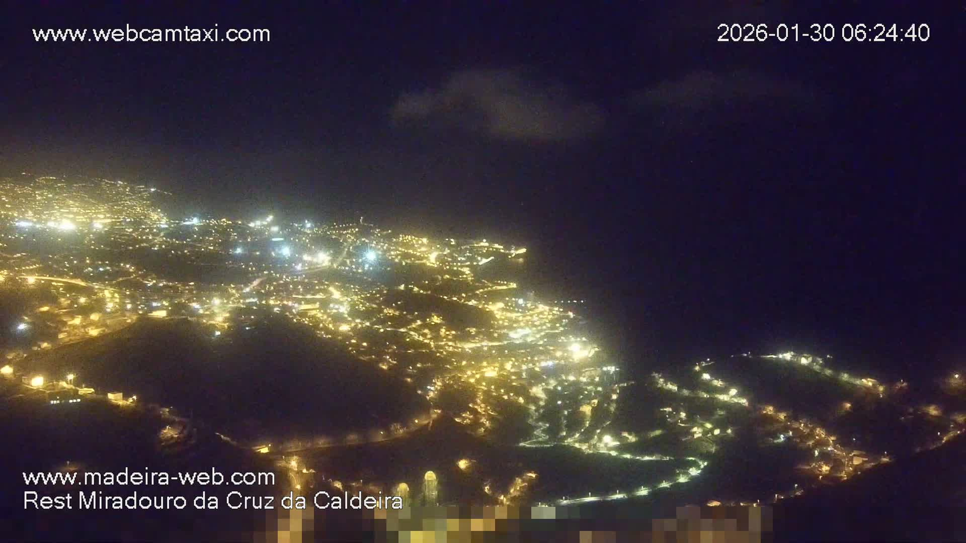 Cruz da Caldeira & West Fucnhal Skyline Live Cam - Camara de Lobos, Madeira, Portugal