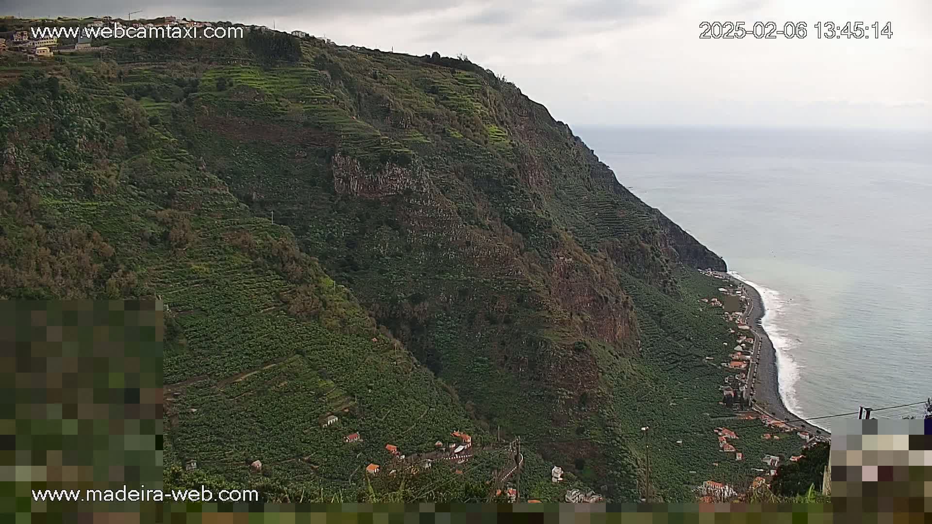 Madalena do Mar Village Live Skyline Cam - Ponta do Sol, Madeira, Portugal